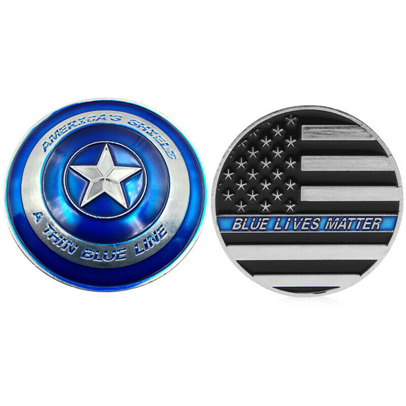 Thin Blue Line Lives Matter Police America’s Shield Commemorative Medal