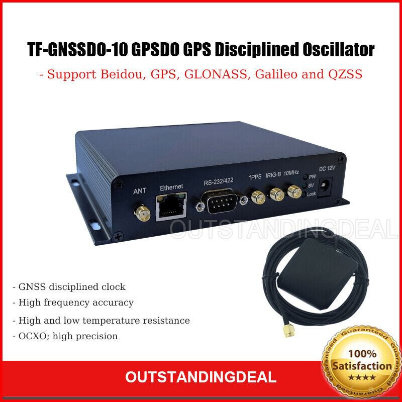 Tf-gnssdo-10 Gpsdo Gps Disciplined Oscillator Ntp Server With Ocxo + Antenna