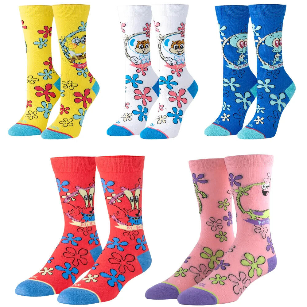 Spongebob Womens Socks Odd Sox Collection 5 Pairs Gift Set
