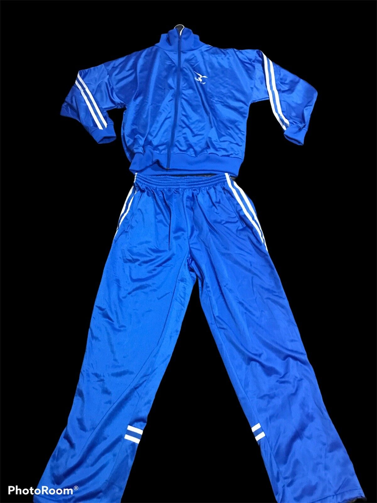 Vtg 80s Armee De L'air French Air Force Track Suit Fits Xl Blue Made In France